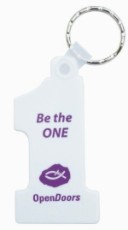 KP604 Durasoft Promotional Keyrings - No 1 Shape