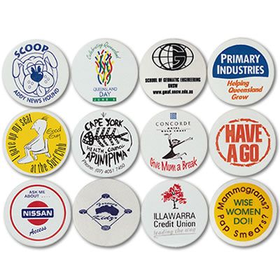 LL60s White Plastic Button Badge