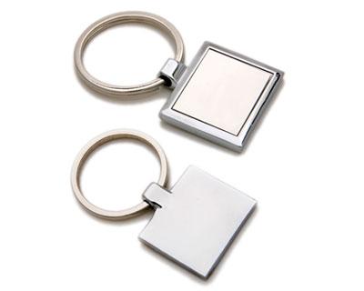 K2 Square Promotional Metal Keyrings - Engraved