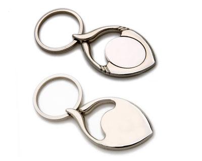 K5 Tear Drop Metal Promotional Keyrings - Engraved