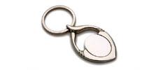 K5 Tear Drop Metal Promotional Keyrings - Engraved