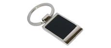 K9  Metal Promotional Keyrings with Black rectangular Centre- Engraved