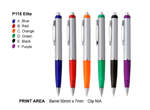 P115 Elite Cheap Plastic Pens