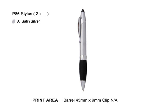 P86 Stylus 2 in 1 Promotional Metal Pens