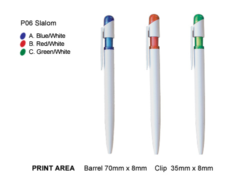 P06 Slalom Promotional Plastic Pens