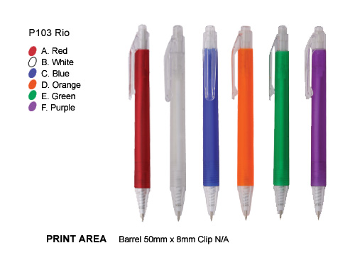 P103 Rio Promotional Plastic Pens