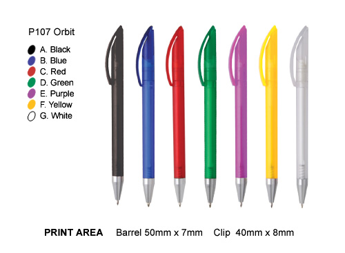 P107 Orbit Promotional Plastic Pens