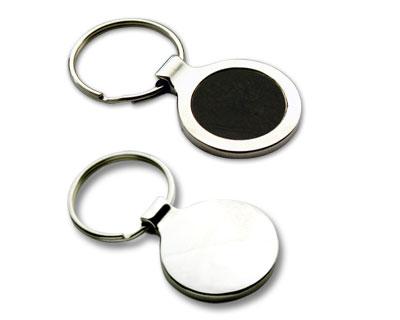 K24 Round Metal Promotional Keyrings - Engraved