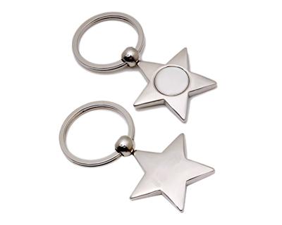 K23 Star Shape Metal Promotional Keyrings - Engraved