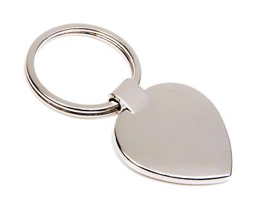 K20 Heart Shape Metal Promotional Keyrings - Engraved