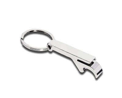 K16  Shiny Metal Keyring Bottle Opener- Engraved