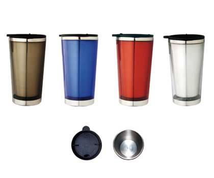 M 03  Stainless Steel/Plastic  Insulated Promotional Travel Mug 