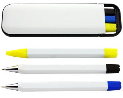 P187 Promotional 3 in 1 Pen Set Highlighter 