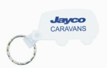 KP634 Durasoft Promotional Keyrings - Caravan Shape