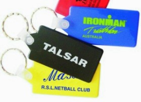 KP616 Hard Plastic Rectangular Promotional Keyrings