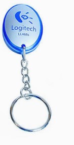 LL468s-blue  Blue Soft Touch Flashlight Promotional Keyrings