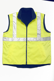 JB-6DNRV Hi-Vis Reversible Vest (day + night)