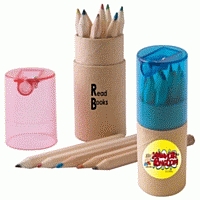 LL193s Coloured Promotional Pencils in cardboard tube