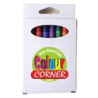 LL196s Assorted Colour Crayons in White Cardboard Box
