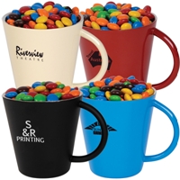 LL33020s Promotional Confectionery M&M's in Coloured Double Wall S/S Mugs