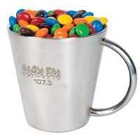 LL33002s Promotional Confectionery M&M's in Stainless Steel Mugs