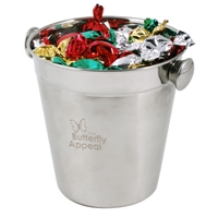 LL8602s Promotional Confectionery Toffees in Stainless Steel Ice Buckets