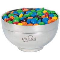 LL33007s Promotional Confectionery M&Ms in Stainless Steel Bowls