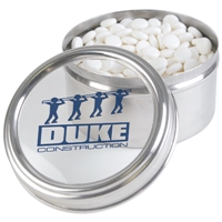 LL3391s Promotional Confectionery Dynamints in 6cm Stainless Steel Canisters