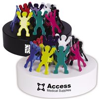 LL2571s Assorted Colour Gymnast Clips On Oval Paperweight / Magnetic Base
