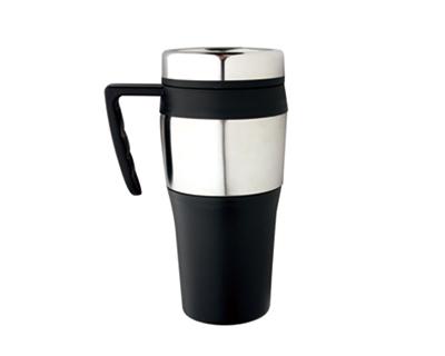 M 02  Stainless Steel/Plastic  Insulated Promotional Travel Mug